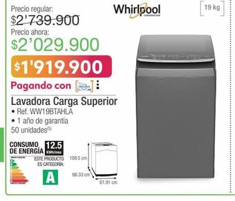 Jumbo Lavadora carga superior oferta