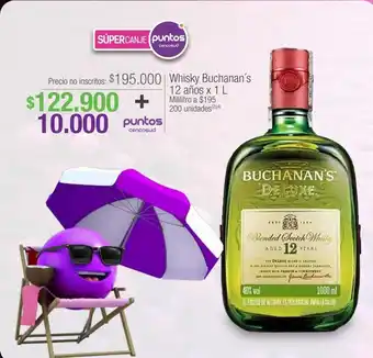 Jumbo Whisky buchanan´s 12 años x 1l oferta