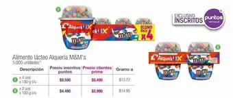 Jumbo Alimento lácteo alquería m&m's oferta