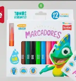 Jumbo Plumón única punta gruesa scribe 12 piezas oferta