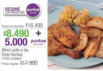 Jumbo Menú pollo a las finas hierbas oferta