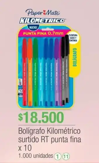 Jumbo Bolígrafo kilométrico surtido rt punta fina x 10 oferta