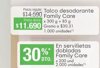 Jumbo Talco desodorante family care x 300g oferta