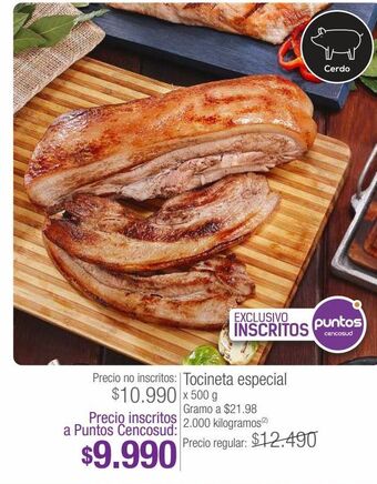 Jumbo Tocineta especial x 500g oferta