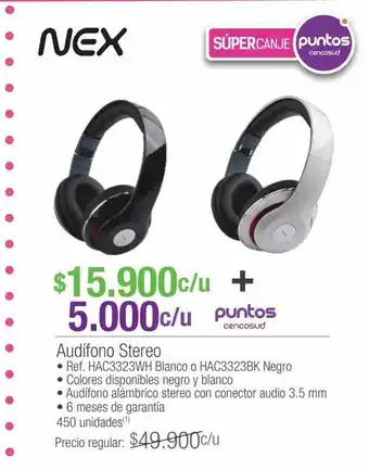 Jumbo Audífonos nex oferta