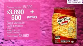 Jumbo Pasta monticello fusilli premium x 500g oferta