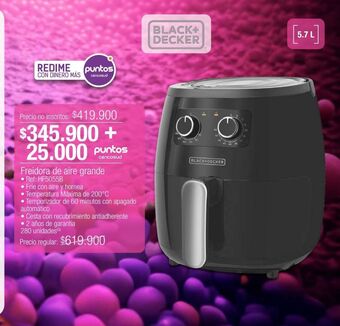 Jumbo Freidora de aire black & decker oferta