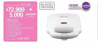 Jumbo Sanduchera black + decker oferta