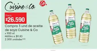Metro Aceite de soya cuisine & co 3un 900ml oferta
