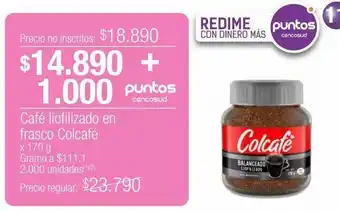 Café liofilizado en frasco colcafé x 170g