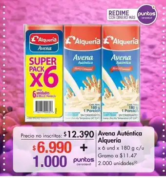 Metro Avena auténtica alquería x 6 und x 180 g c/u oferta