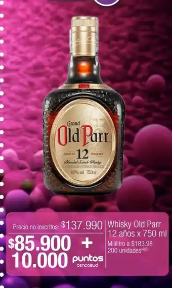 Jumbo Whisky old parr 12 años x 750ml oferta