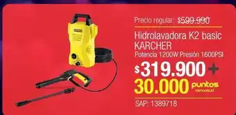 Easy Hidrolavadora kärcher k2 basic 1200w 1600 psi oferta