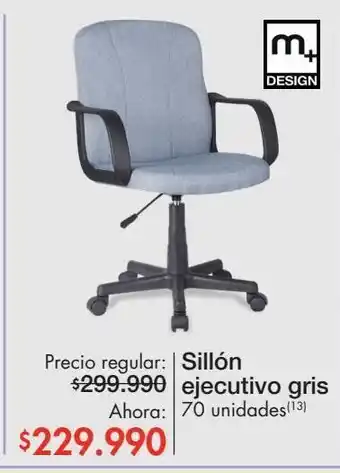 Metro Sillón ejecutivo gris oferta
