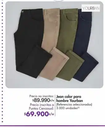 Metro Jean color para hombre yourban oferta