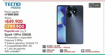 Metro Celular tecno oferta