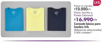 Metro Camiseta básica para hombre urb oferta