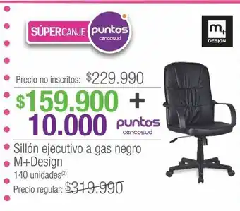 Jumbo Sillón ejecutivo a gas negro m+design oferta