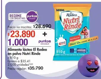 Metro Alimento lácteo el rodeo en polvo nutri rinde x 810 g oferta