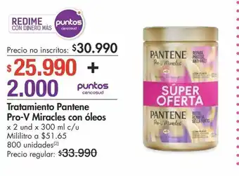 Metro Tratamiento pantene pro-v miracles con óleos x 2 und x 300 ml c/u oferta