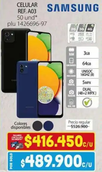 Colsubsidio SAMSUNG CELULAR REF. A03 oferta