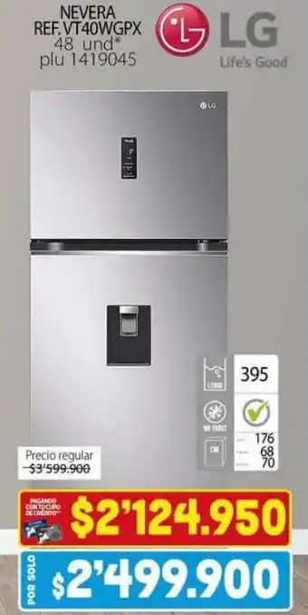 Colsubsidio LG NEVERA Ref. VT40WGPX 48 und oferta