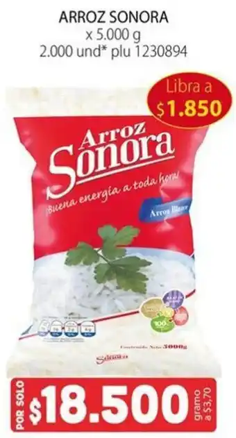 Colsubsidio ARROZ SONORA x 5.000g oferta