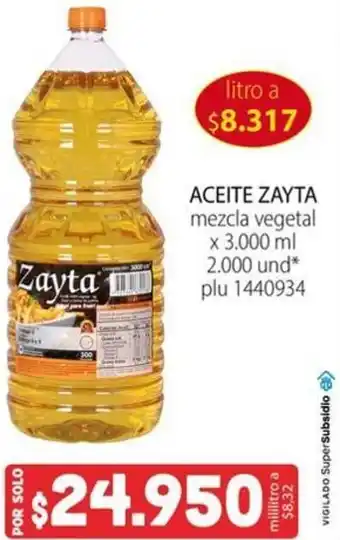 Colsubsidio ACEITE ZAYTA mezcla vegetal x 3.000 ml 2.000 und* plu 1440934 oferta