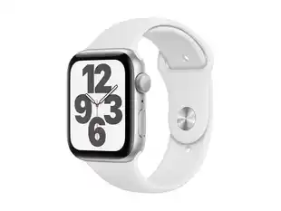 Alkomprar Apple Watch SE de 44 mm Caja de Aluminio en Plata, Correa Deportiva Blanca oferta