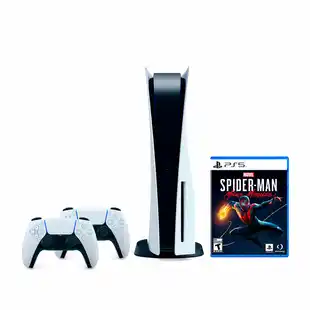 Alkomprar Consola PLAYSTATION PS5 Estándar 825GB + 2 Controles Inalámbricos DualSense + 1 Juego Spider-Man Miles Morales Blanco|Negro oferta