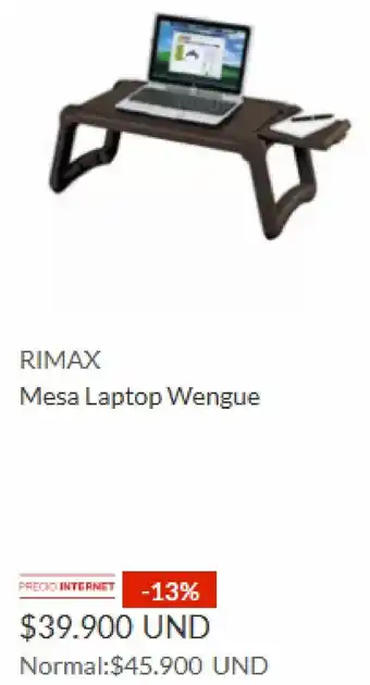 RIMAX Mesa Laptop Wengue