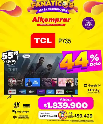 Alkomprar TCL P735 55" 139cm oferta