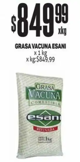 Makro GRASA VACUNA ESANI x 1kg oferta