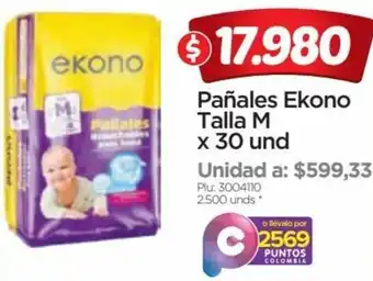 Surtimax Pañales Ekono Talla M x 30 und oferta