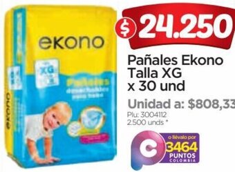 Surtimax Pañales Ekono Talla XG x 30 und oferta