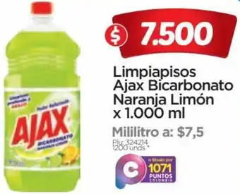Surtimax Limpiapisos Ajax Bicarbonato Naranja Limón x 1.000ml oferta