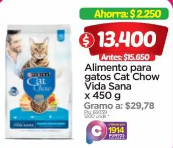 Surtimax Alimento para gatos Cat Chow Vida Sana x 450 g oferta