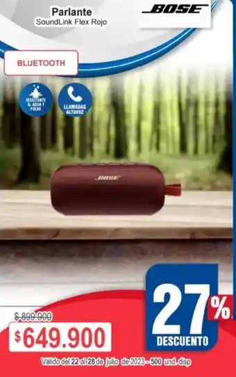Ktronix BOSE Parlante SoundLink Flex Rojo oferta
