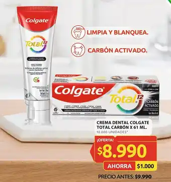 Ara CREMA DENTAL COLGATE TOTAL CARBÓN X 61 ML. oferta