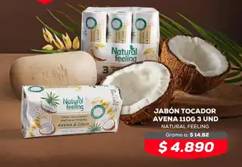 Tiendas D1 JABÓN TOCADOR AVENA 110G 3 UND oferta