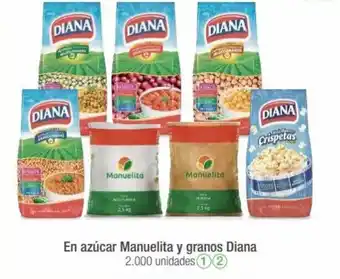 Jumbo En azúcar Manuelita y granos Diana 2.000 unidades oferta