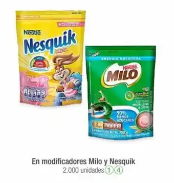 Jumbo En modificadores Milo y Nesquik oferta