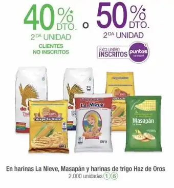 Jumbo En harinas La Nieve, Masapán y harinas de trigo Haz de Oros oferta