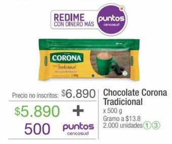 Jumbo Chocolate Corona Tradicional x 500 g oferta