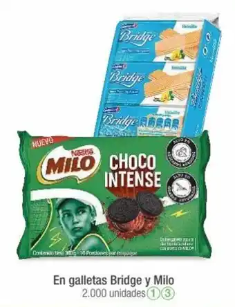 Jumbo En galletas Bridge y Milo 2.000 unidades oferta