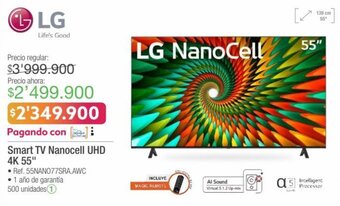 Jumbo LG Smart TV Nanocell UHD 4K 55" oferta