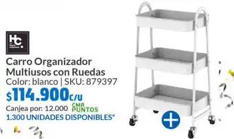 Homecenter Carro Organizador Multiusos con Ruedas Color: blanco | SKU: 879397 oferta