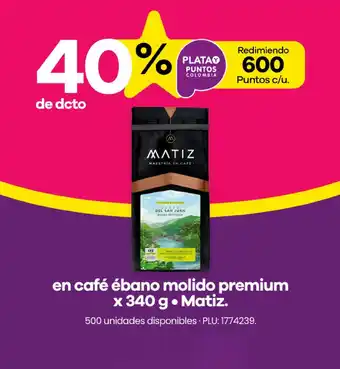 Éxito en café ébano molido premium x 340 g •Matiz. oferta
