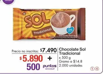 Metro Chocolate sol tradicional x 500 g oferta
