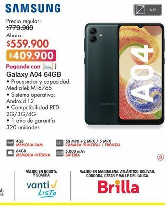 Metro Galaxy a04 64gb oferta